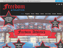 Tablet Screenshot of freedom-athletics.com